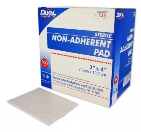 Dukal™ Nonadherent Dressing, 3 x 4 inch, 1 Case of 1200