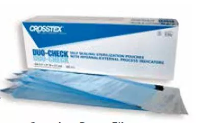 Duo-Check Sterilization Pouch, 2-1/4 x 4-1/2 Inch, 1 Box of 200