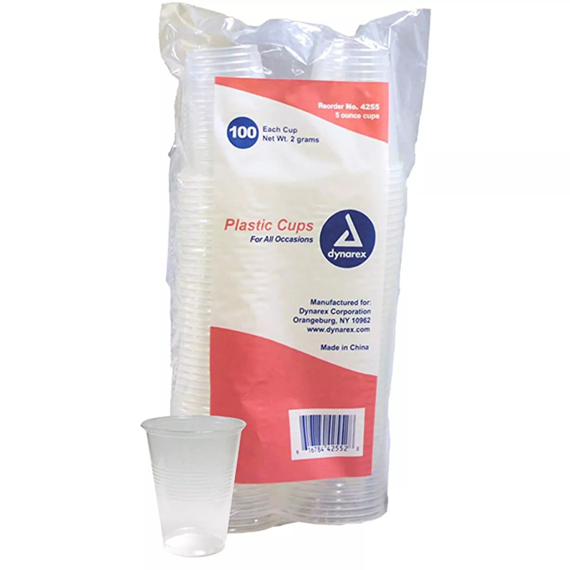 dynarex Polypropylene Drinking Cup, 5 oz., 1 Pack of 100