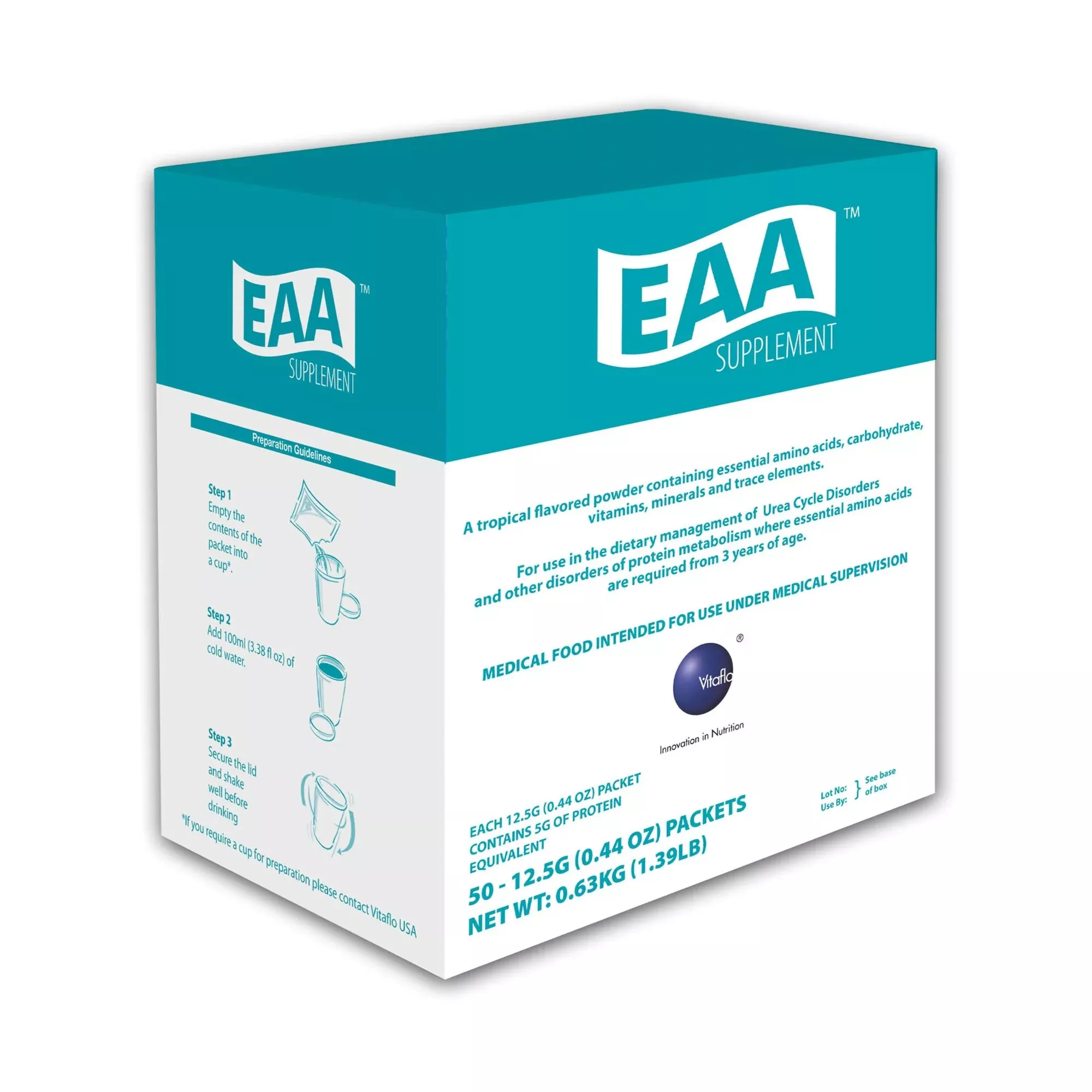 EAA Supplement™ Tropical Flavor Amino Acid Oral Supplement, 12.5 Gram Packet, 1 Each