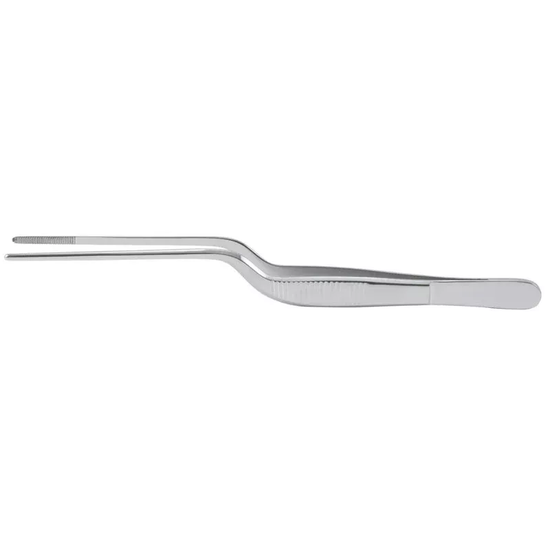 Ear Forceps Lucae 5.5 Inch, Thumb Handle Straight Serrated Tips, Stainless Steel