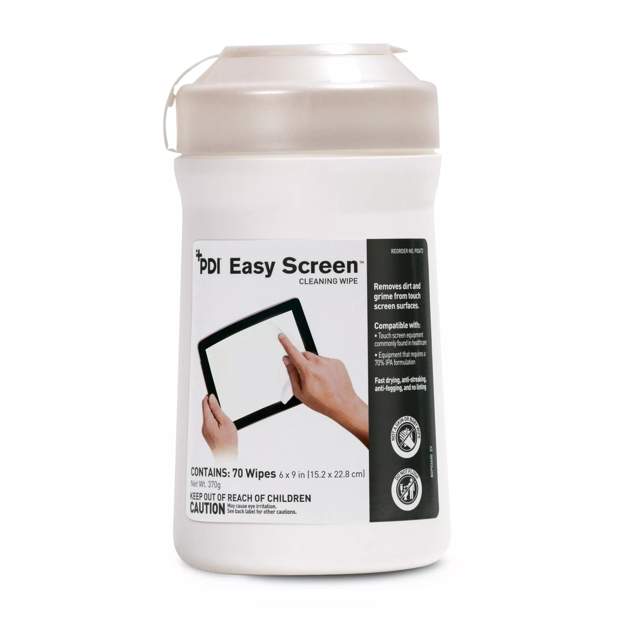 Easy Screen Cleaning Wipe, 70 per Canister, 1 Canister of 70