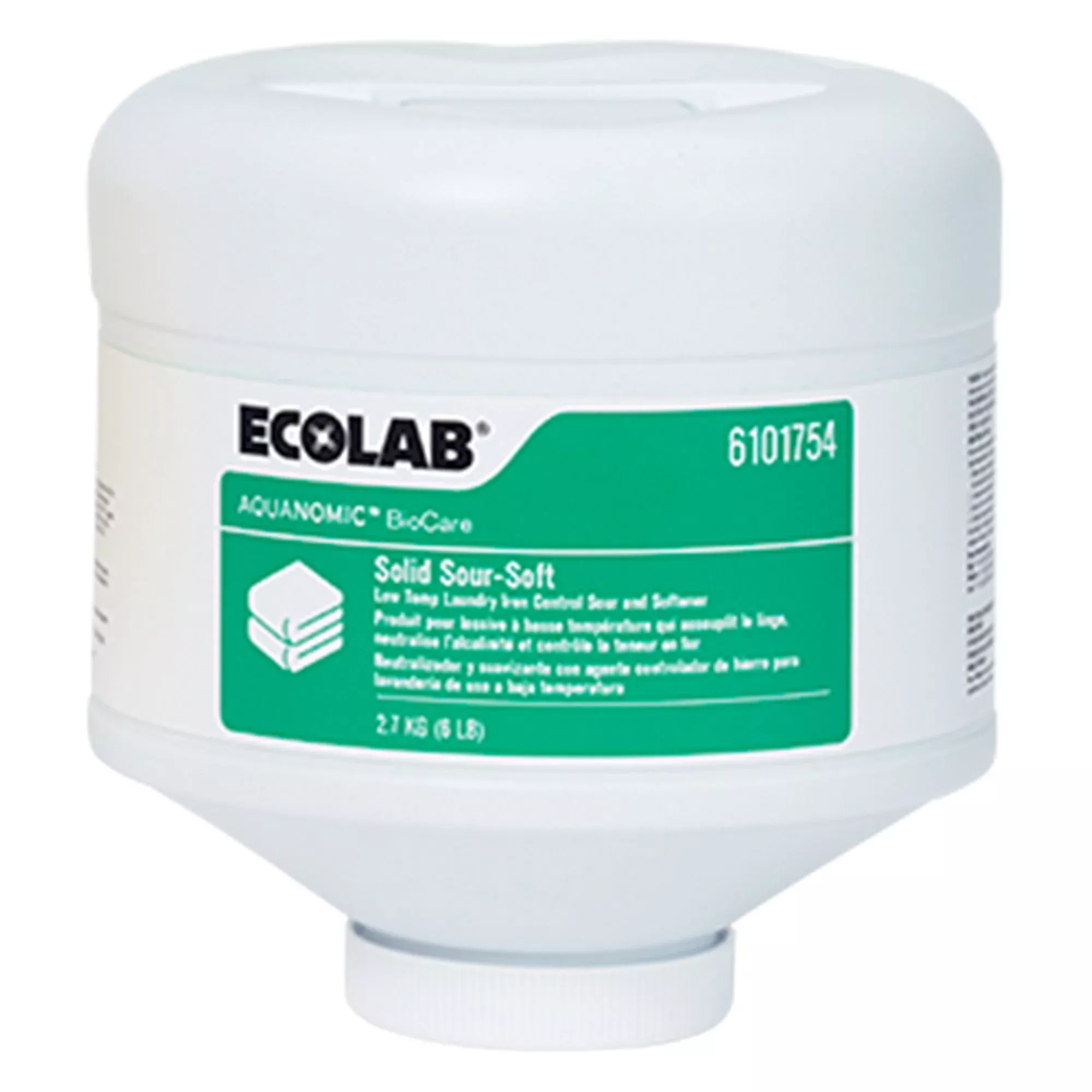 Ecolab Aquanomic Biocare Solid Sour-Soft, 1 Case of 2