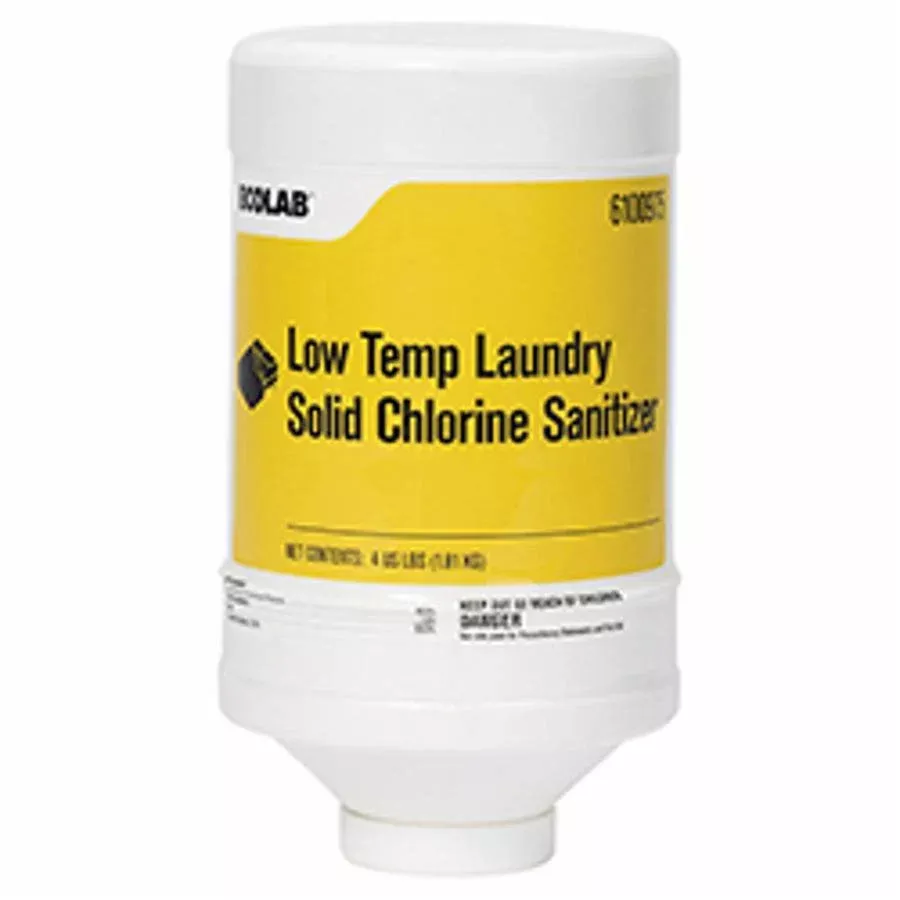 Ecolab Low-Temp Laundry Solid Chlorine Sanitizer, 1 Case of 2