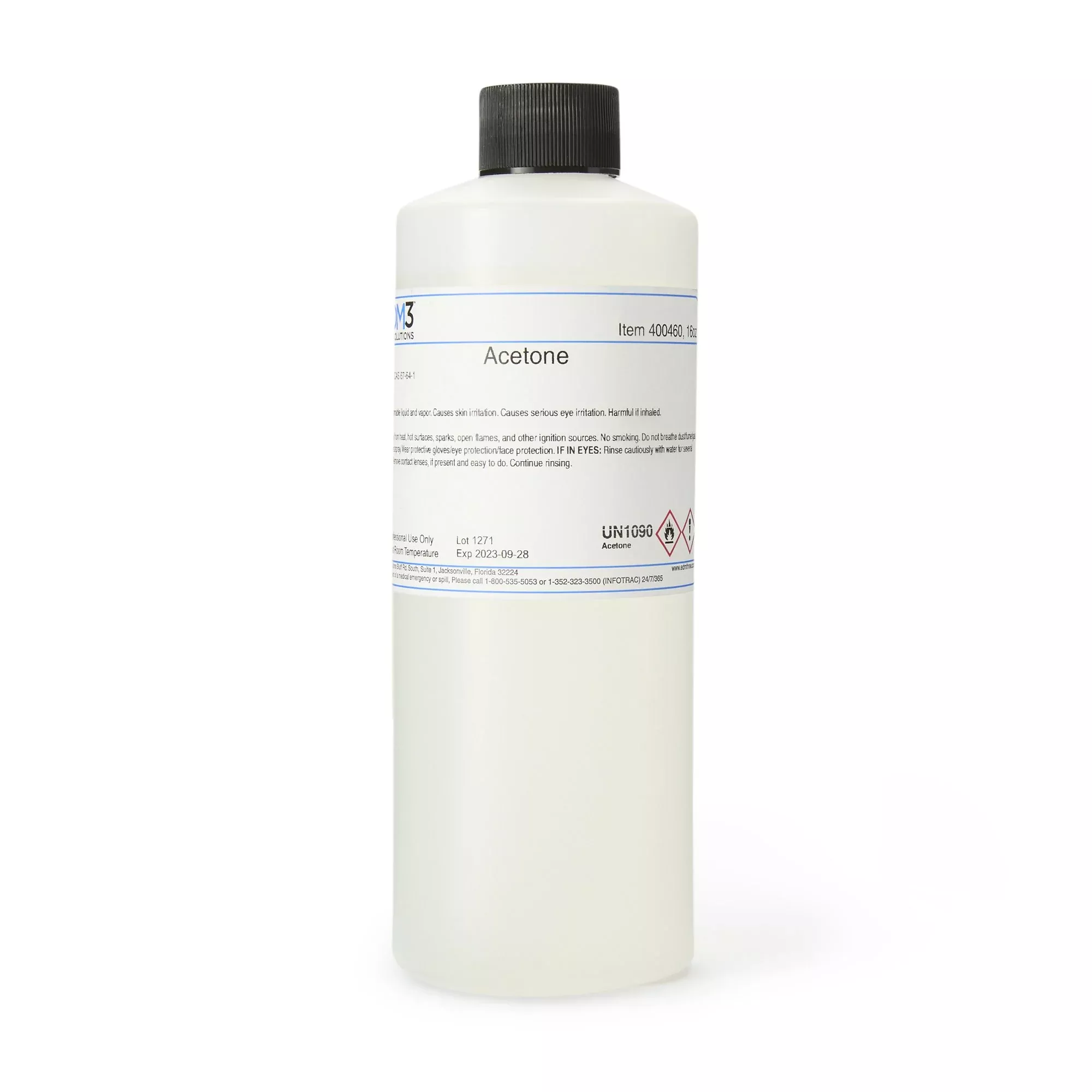 EDM 3 Acetone Chemistry Reagent, 16-ounce Bottle, 1 Each