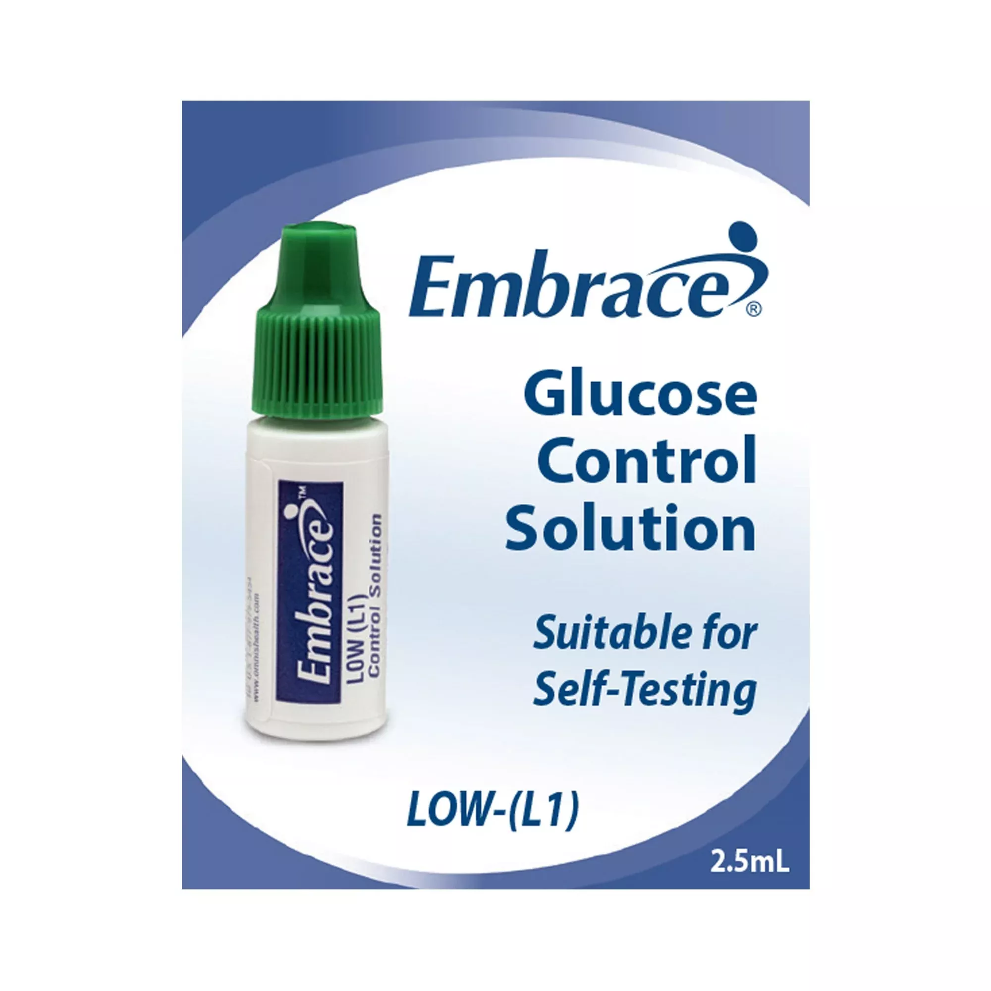 Embrace Blood Glucose Control Solution, Low, 1 Each
