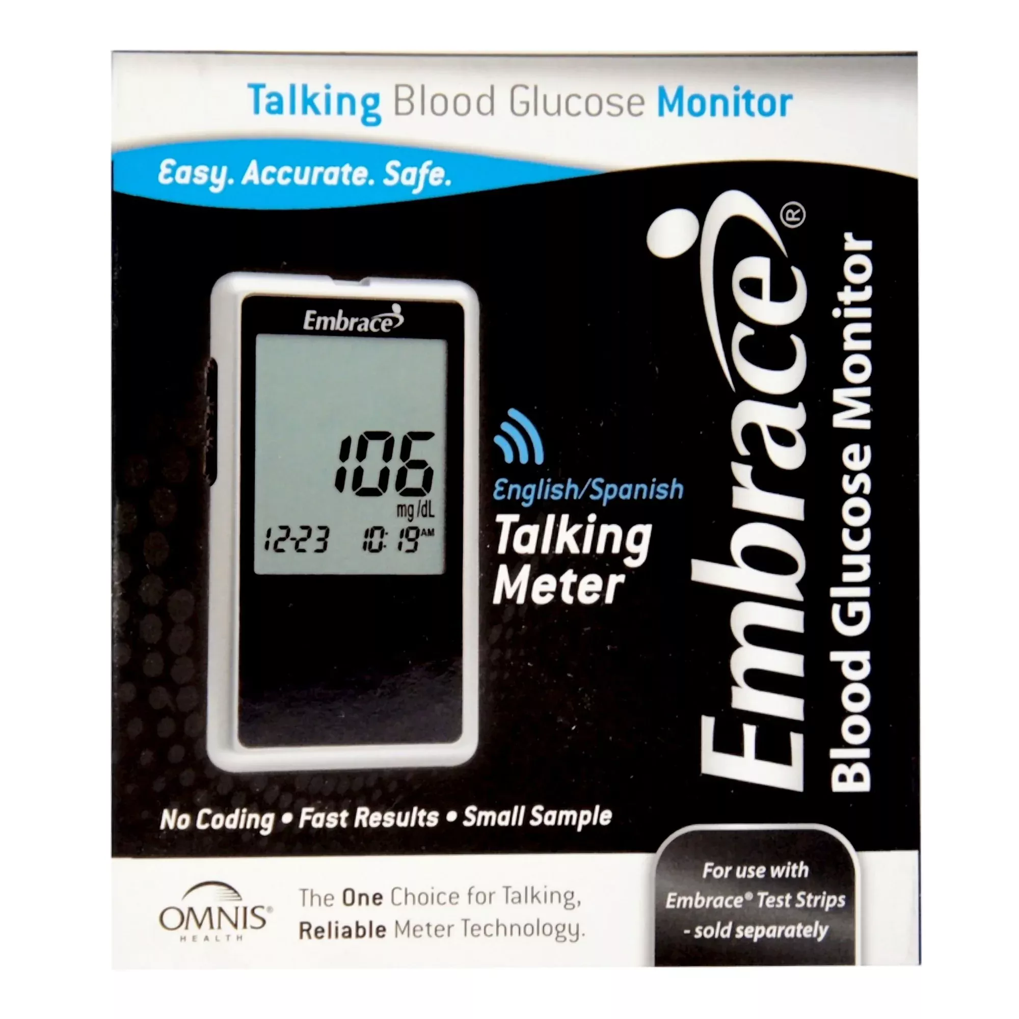 Embrace Talking Blood Glucose Monitor, 1 Each
