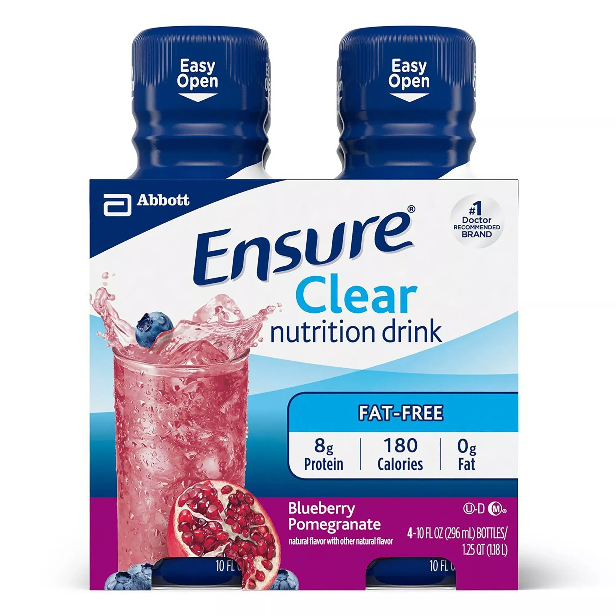 Ensure Clear Blueberry Pomegranate Oral Protein Supplement, 10 oz. Bottle, 1 Each