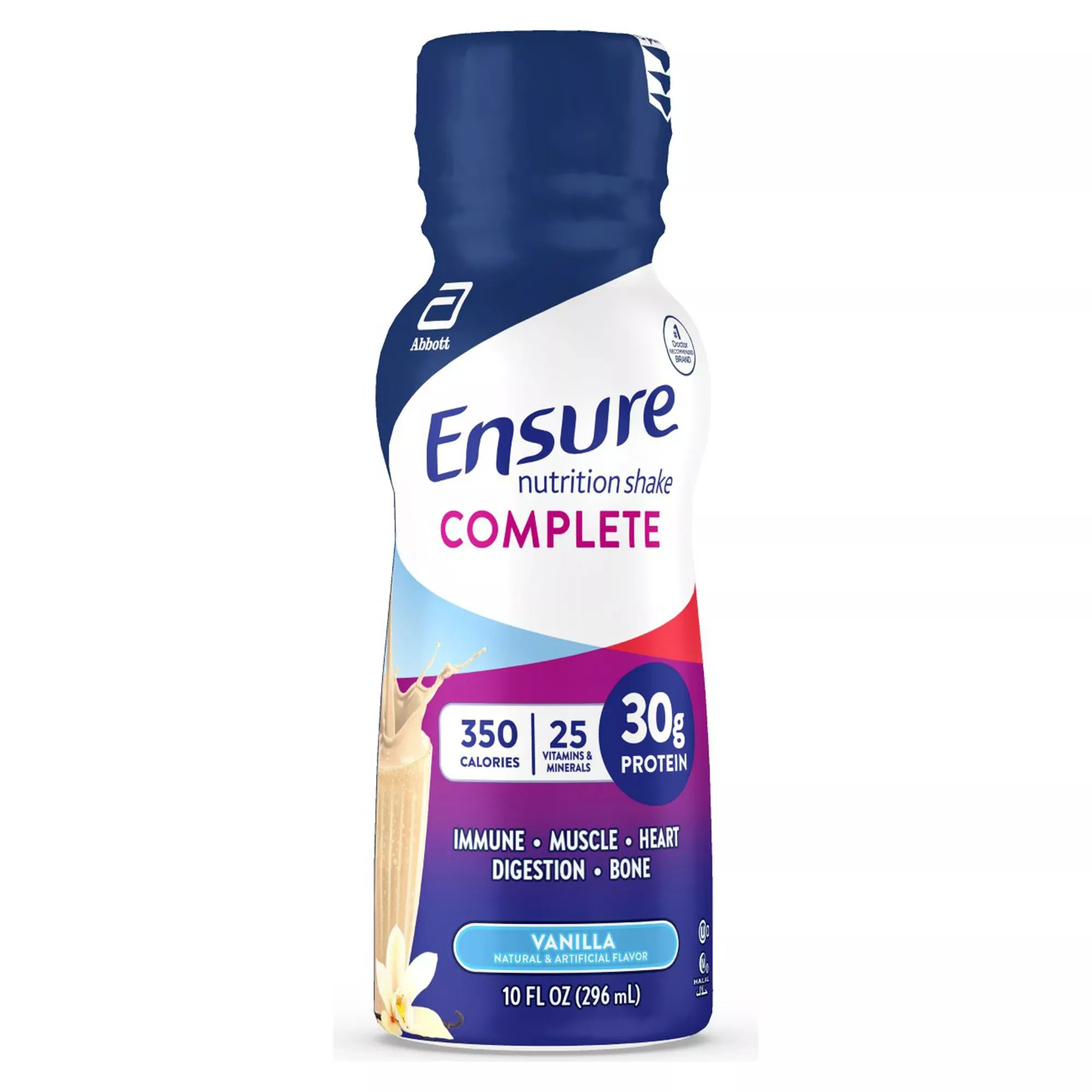 Ensure Complete Vanilla Oral Supplement, 10-ounce Bottle, 1 Bottle