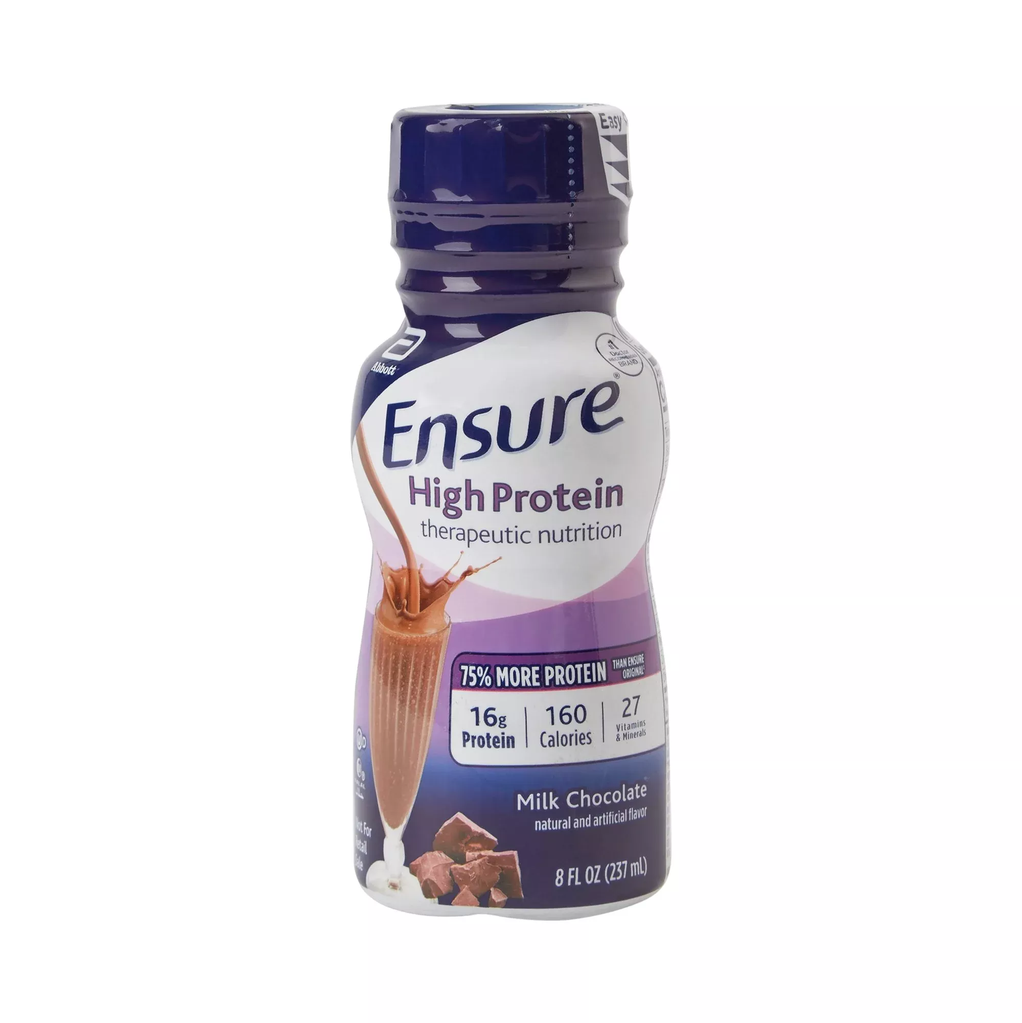 Ensure High Protein Therapeutic Nutrition Shake Chocolate Oral Supplement, 8 oz. Bottle, 1 Each