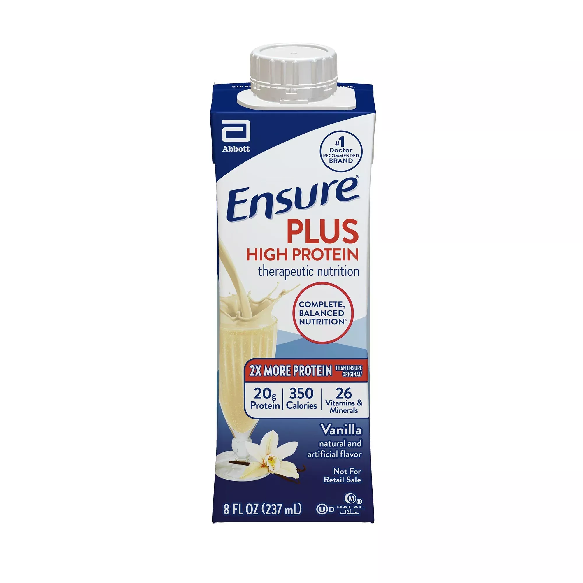 ENSURE PLUS, HIGH PROTEIN VANILLA 8OZ (24/CS)