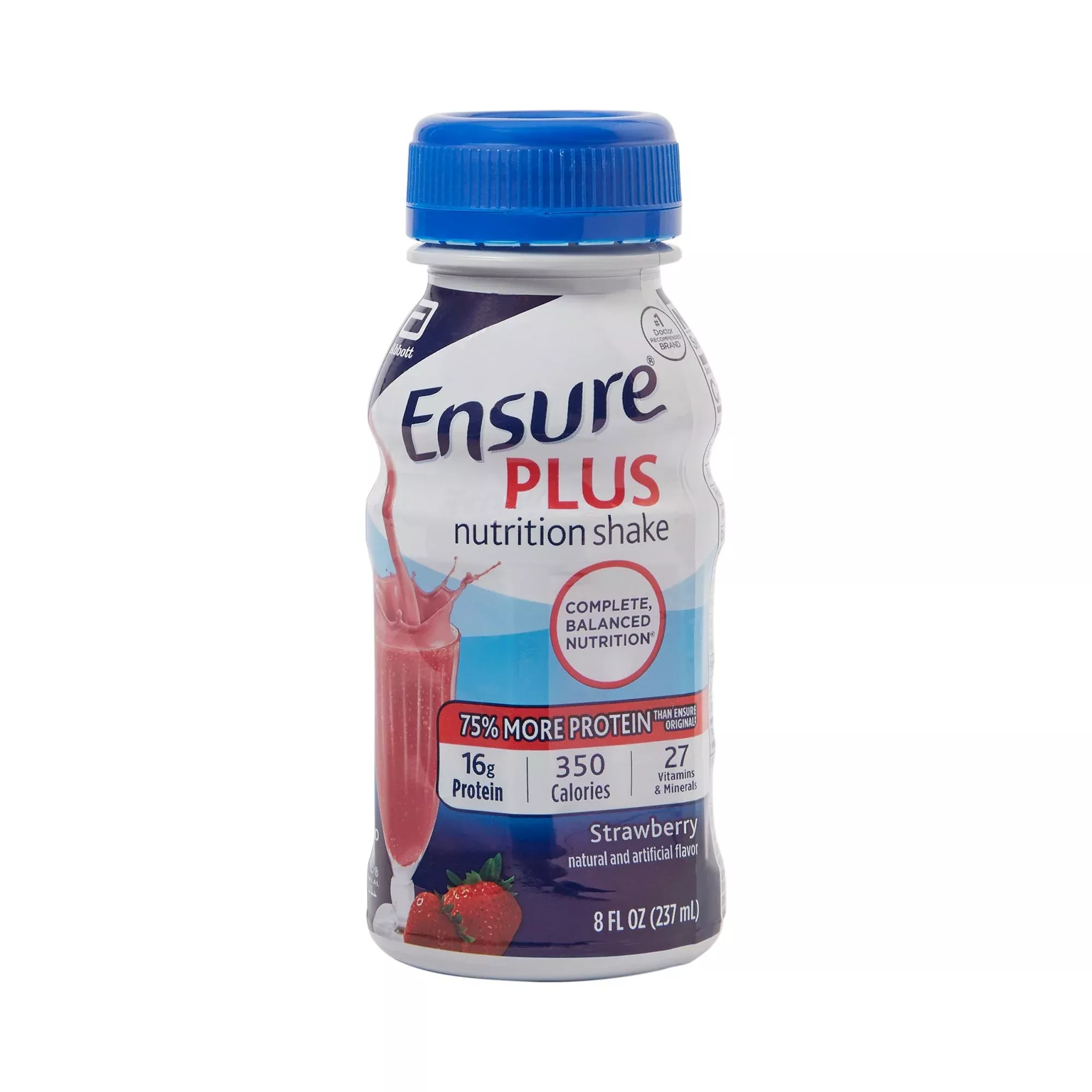 Ensure Plus Strawberry Oral Supplement, 8 oz. Bottle, 1 Each