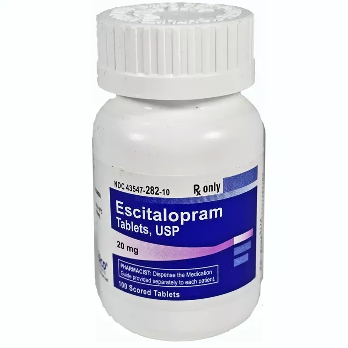 Escitalopram 20 mg Tablets (Escitalopram Oxalate) 100 Count (RX)