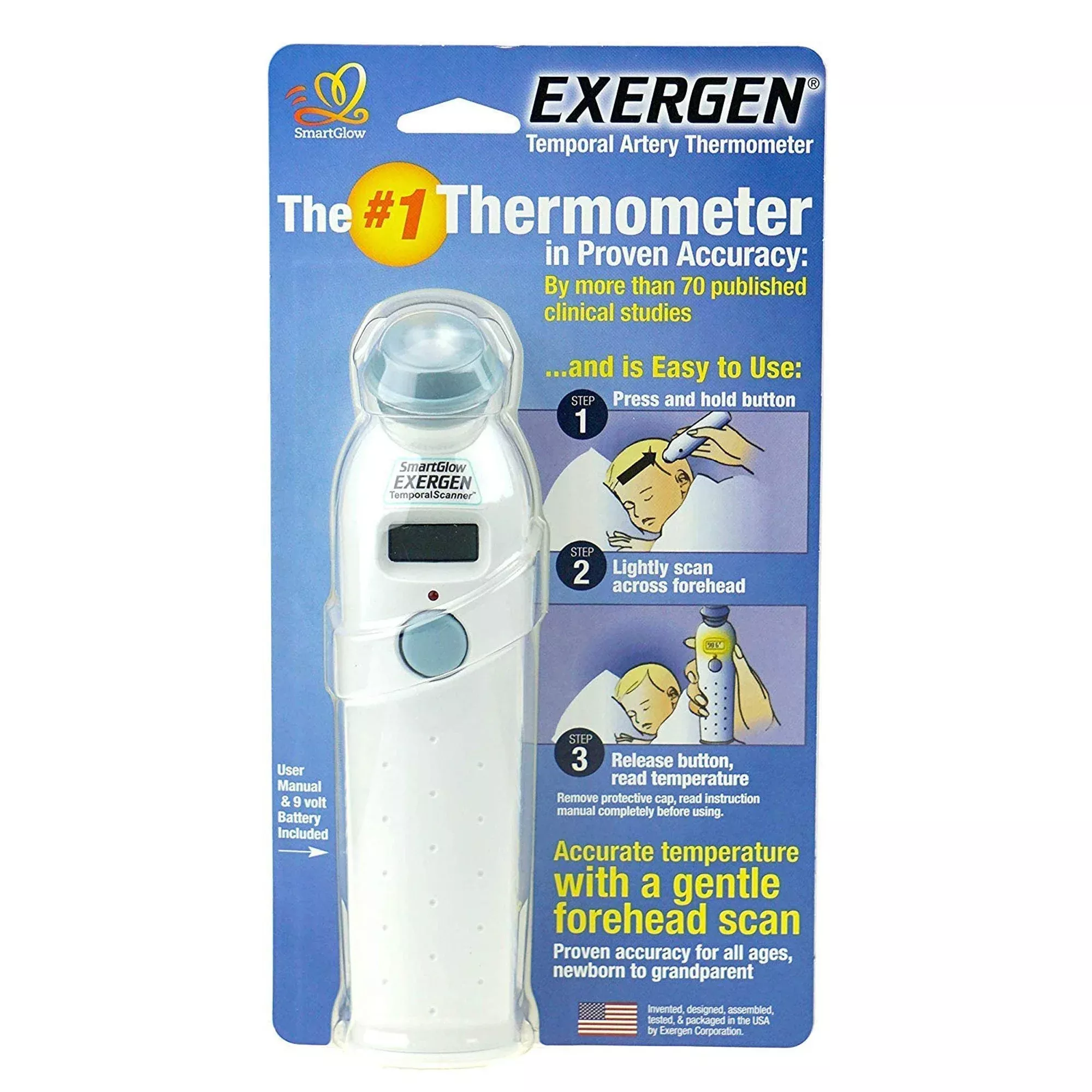 Exergen TemporalScanner Digital Thermometer, 1 Each
