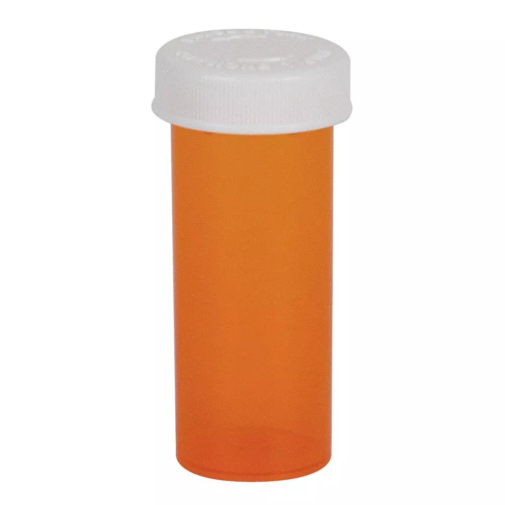 Ezy Dose Push & Turn Prescription Vial, 16 Dram Capacity, 1 Case of 230