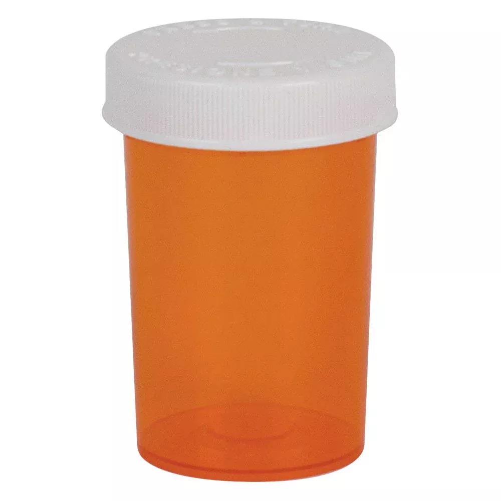 Ezy Dose Push & Turn Prescription Vial, 20 Dram Capacity, 1 Case of 180