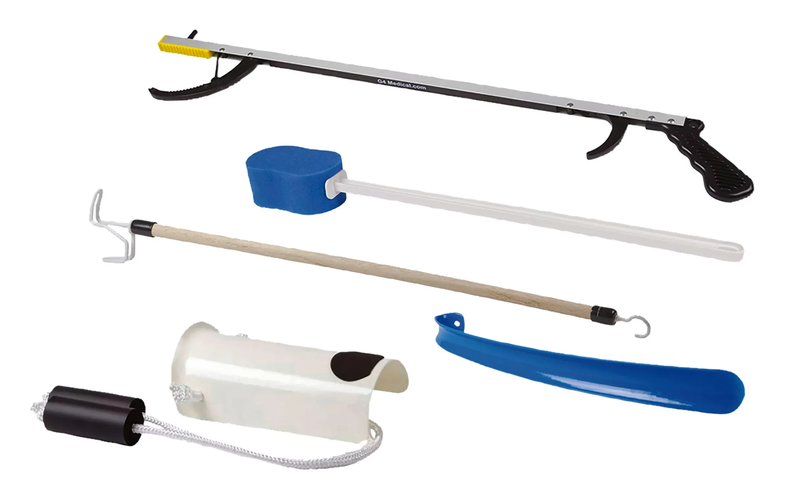 FabLife™ Hip Kit with 32 Inch Reacher, 18 Inch Plastic Shoehorn, and 24 Inch Dressing Stick, 1 Each