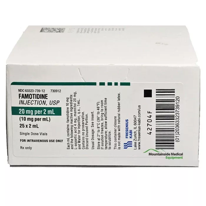 Famotidine for Injection 20 mg Per 2 mL, Preservative Free 2 mL x 25/Pack **Requires Refrigeration (RX)