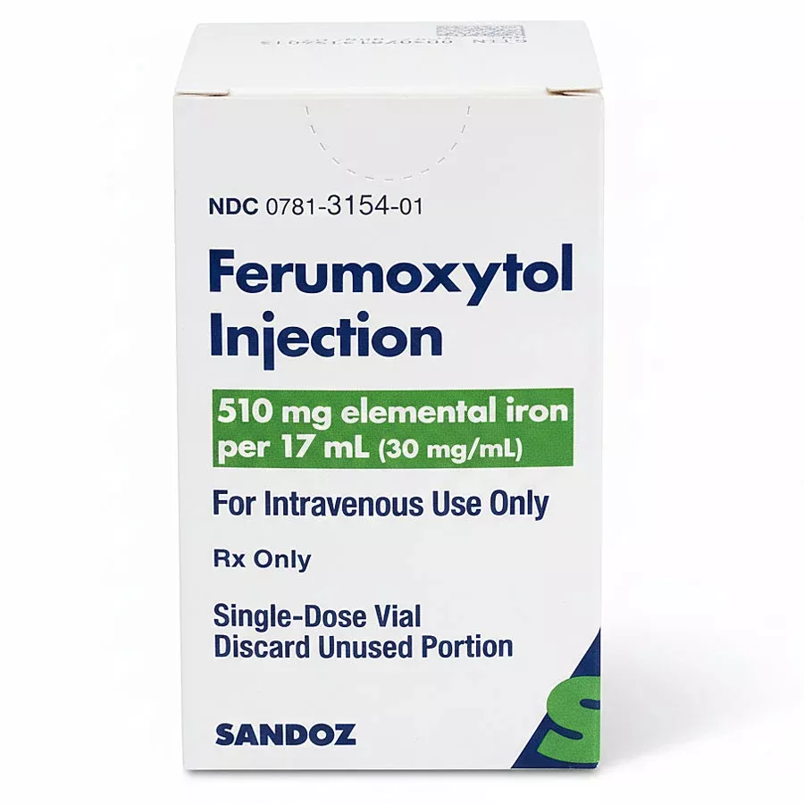 Ferumoxytol Injection Iron Replacement 510 mg Single-Dose Vial 17 mL (RX)