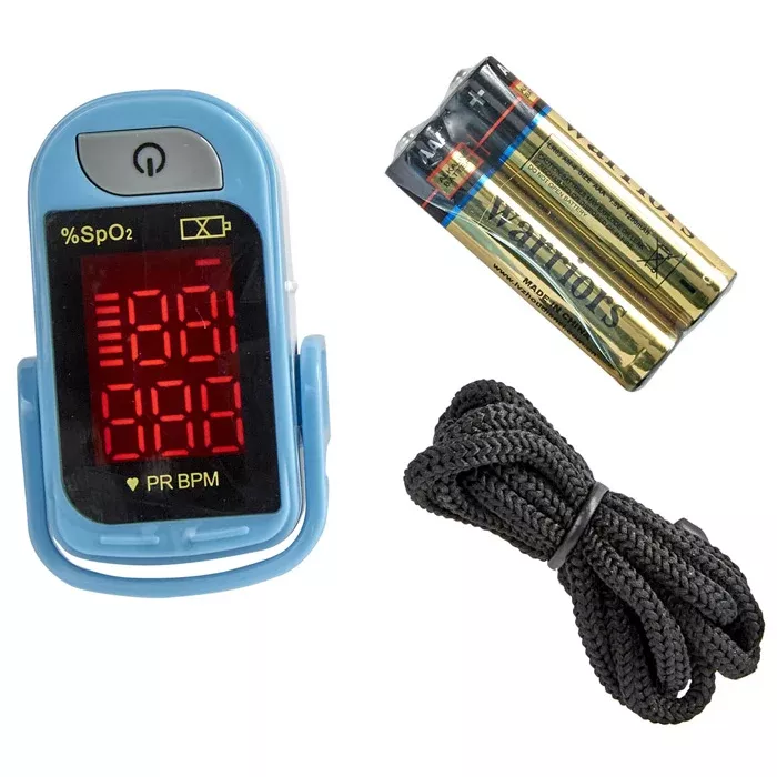 Finger Pulse Oximeter with LED display and Lanyard