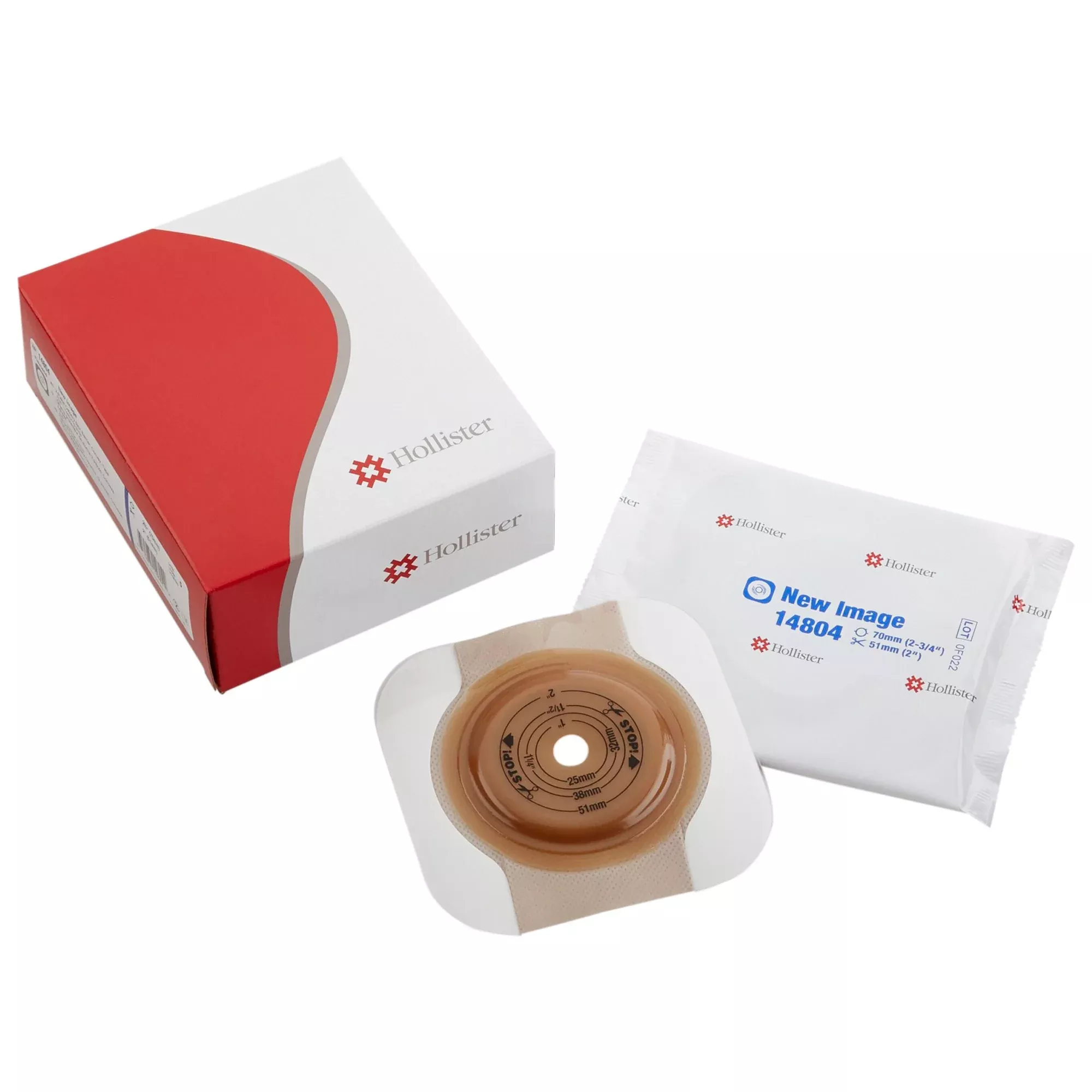 Flextend Hydrocolloid Colostomy Barrier, 2-3/4 Inch Flange, Blue Code System, 1 Box of 5