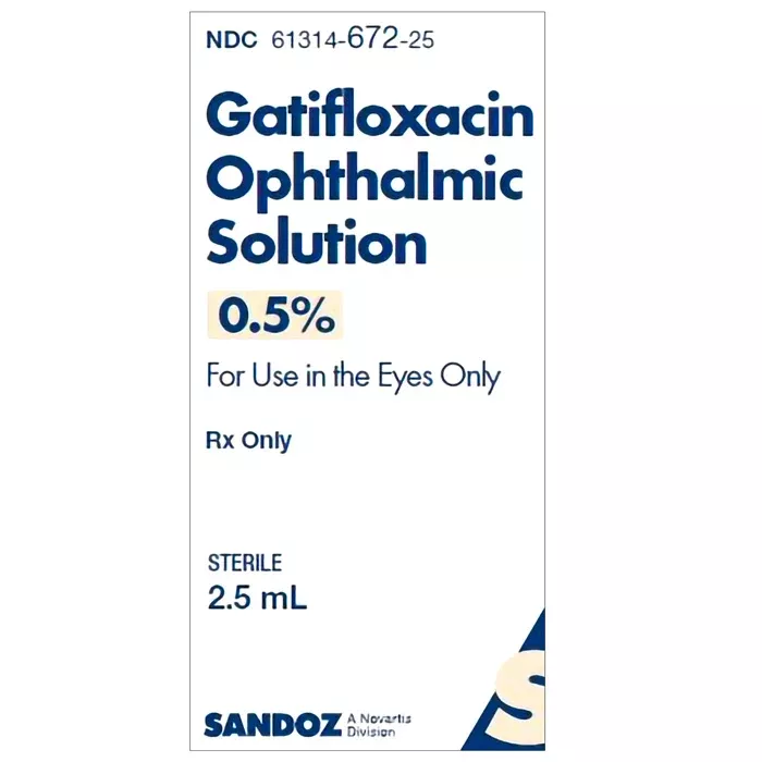 Gatifloxacin Ophthalmic Solution 0.5% Antibiotic Eye Drops (RX)