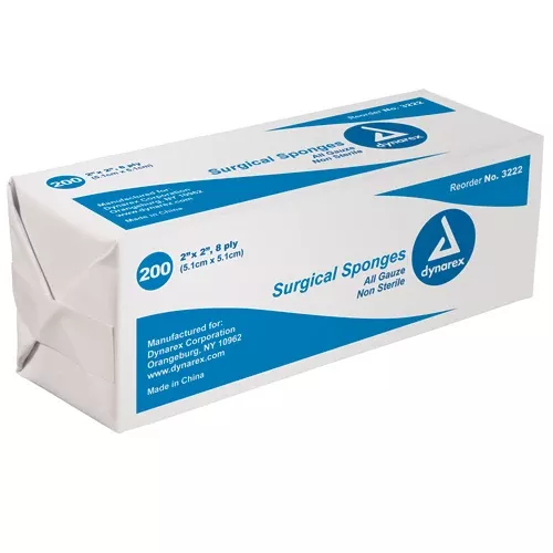 Gauze Sponges Bulk Non-Sterile 4X 4 -8plyBag/200