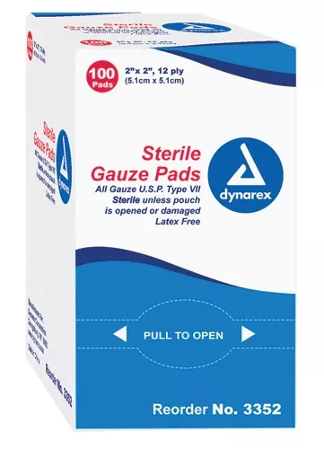 Gauze Sponges Ster-1's 3 x312ply Bx/100
