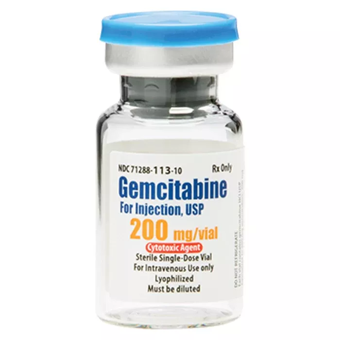 Gemcitabine injection 200 mg Single Dose Glass Vial 10 mL (RX)