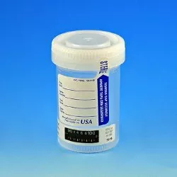 Globe Scientific Specimen Container with Temperature Strip, 90 mL, 1 Case of 400