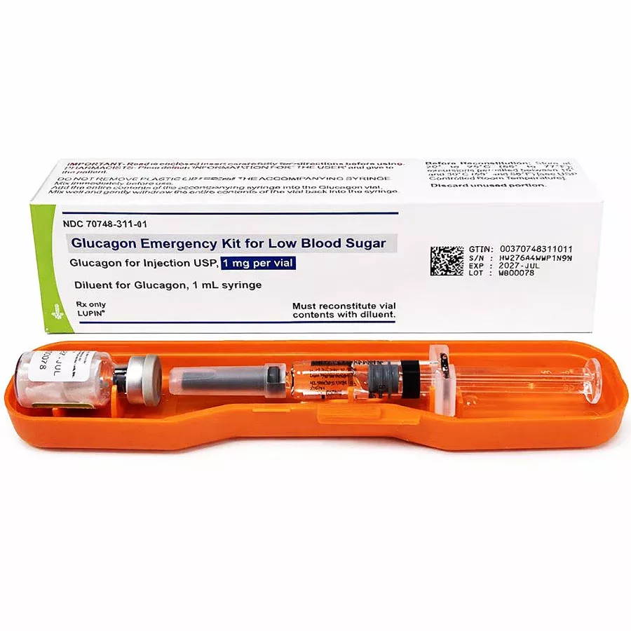 Glucagon Emergency Kit (Glucagon Kit ) 1 mL Syringe, Lupin Pharma (RX)