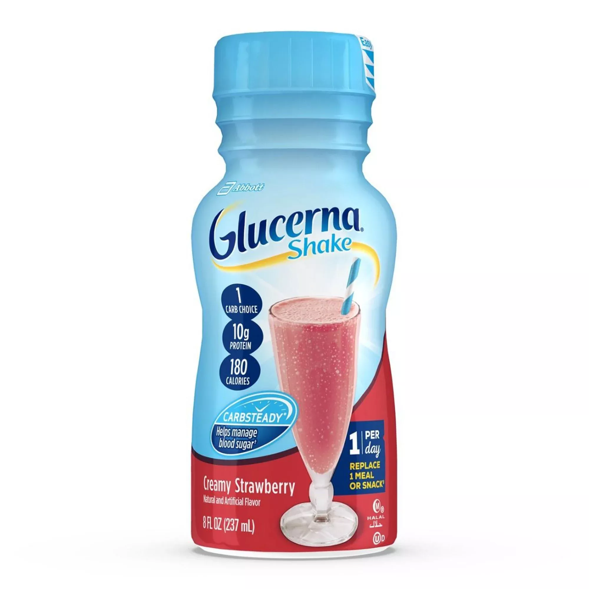 Glucerna Shake Strawberry Oral Supplement, 8 oz. Bottle, 1 Case of 24