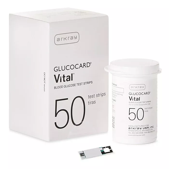 Glucocard Vital Blood Glucose Test Strips 50 Count