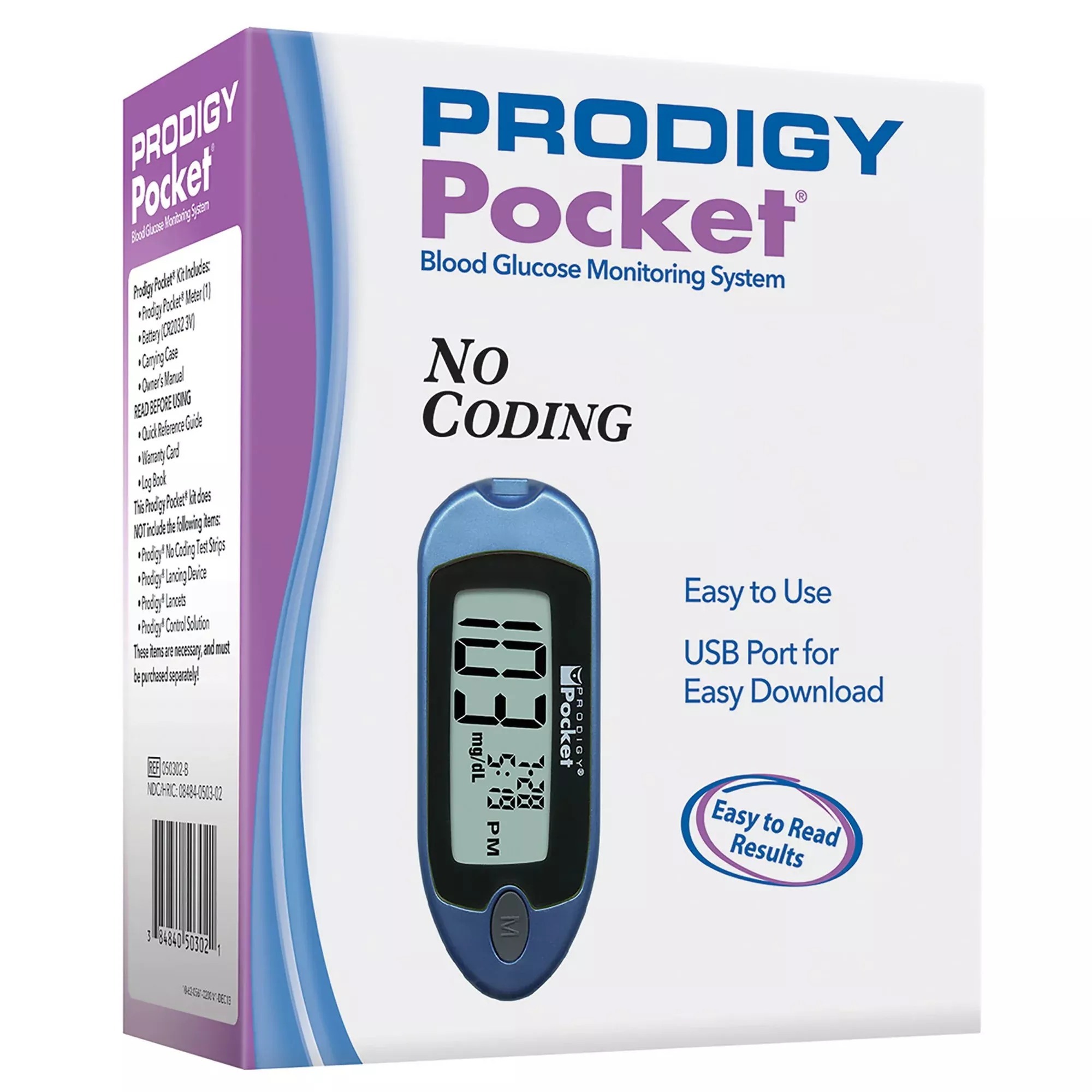 GLUCOMETER, PRODIGY POCKET PORT BLU METER ONLY (10/CS)