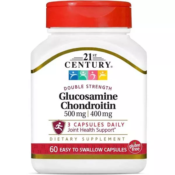 Glucosamine 500 mg with Chondroitin 400 mg Supplement Capsules 60 Count