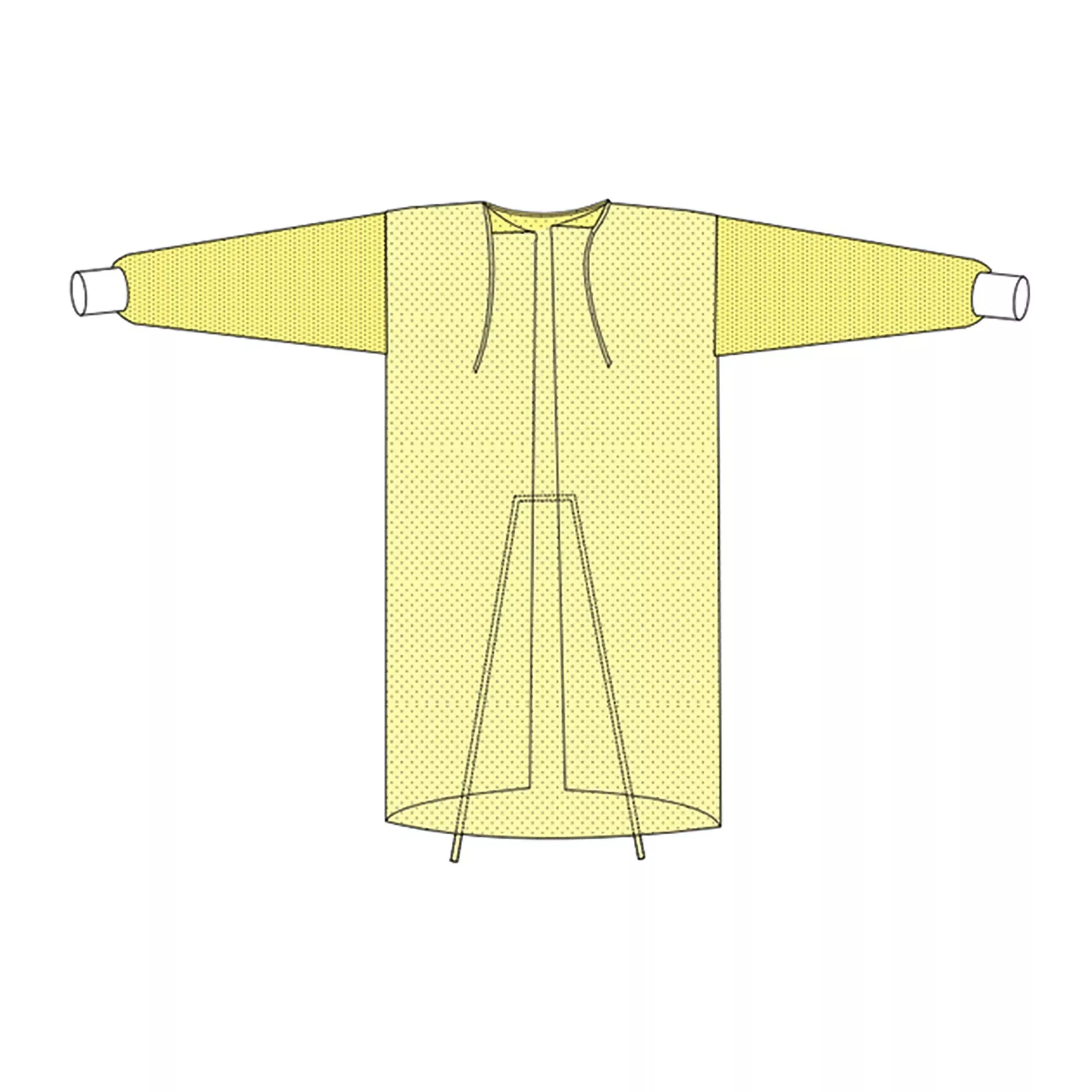 GOWN, PROCEDURE N/S YLW XLG 50" (10/BG 10BG/CS)