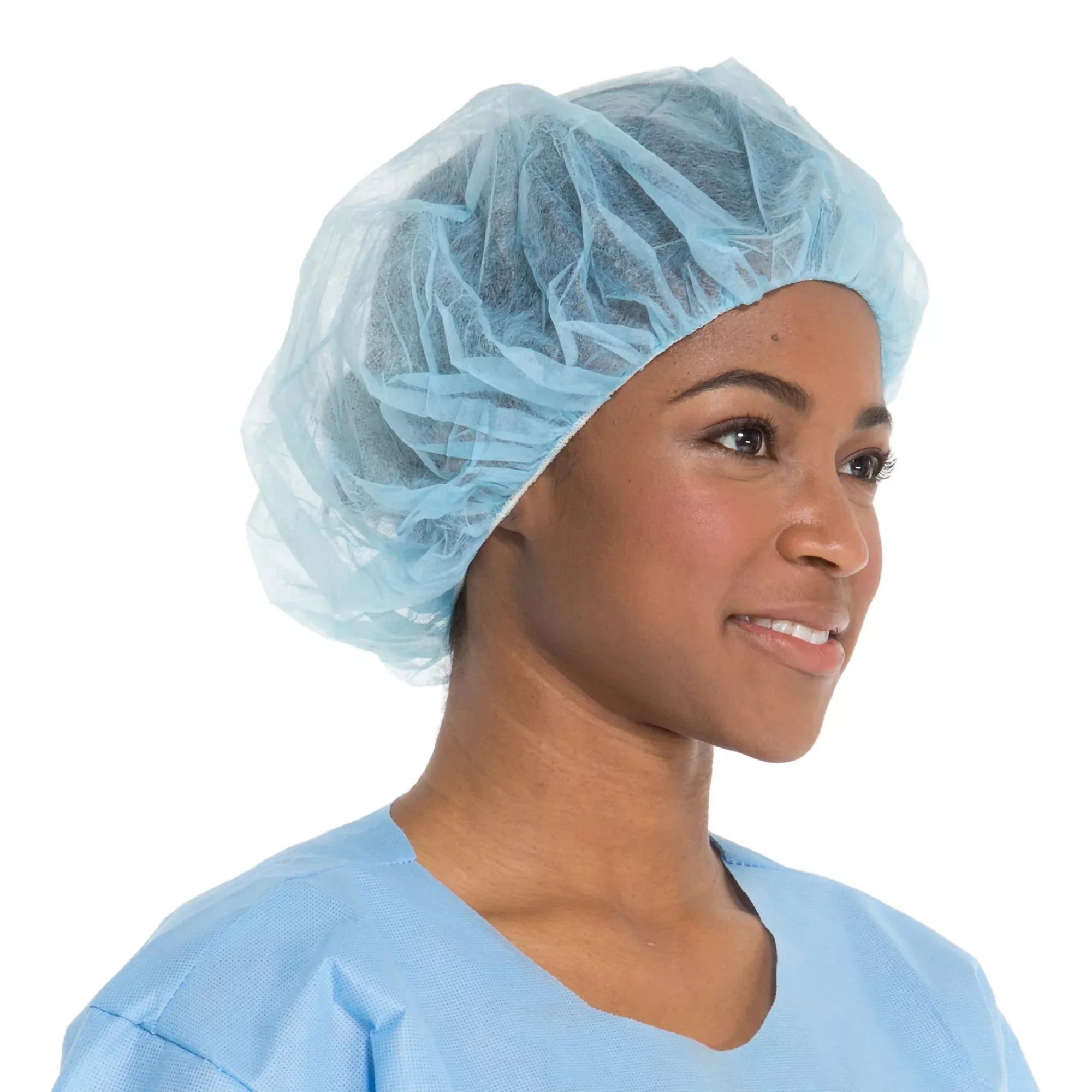 Halyard Bouffant Cap, X-Large, Blue, 1 Case of 500