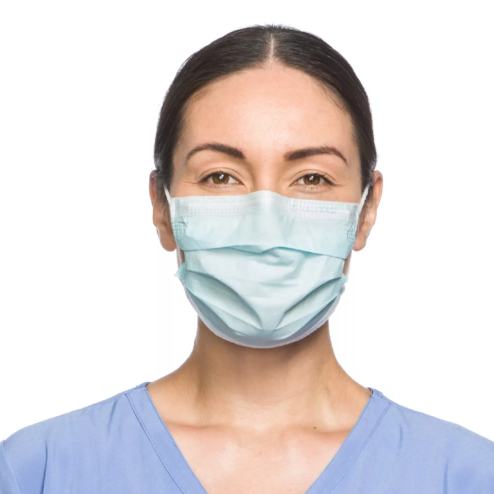 Halyard Procedure Mask, Pleated, One Size Fits Most, Tissue Blue, Non-sterile, 1 Case of 500