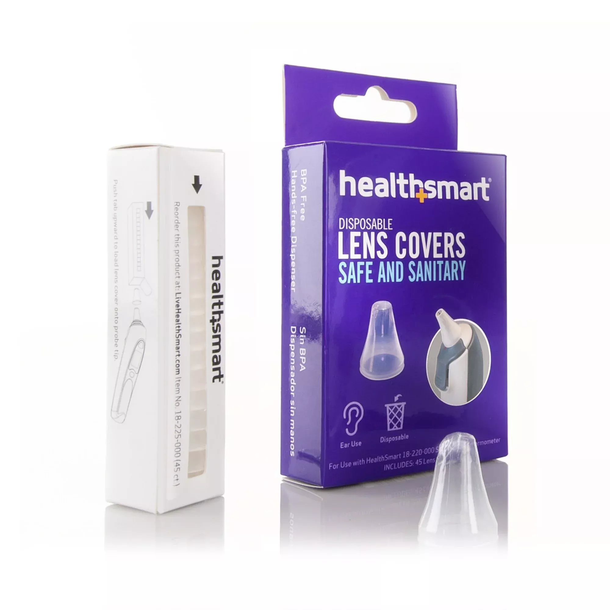 HealthSmart Ear Thermometer Probe Cover, 1 Box of 45