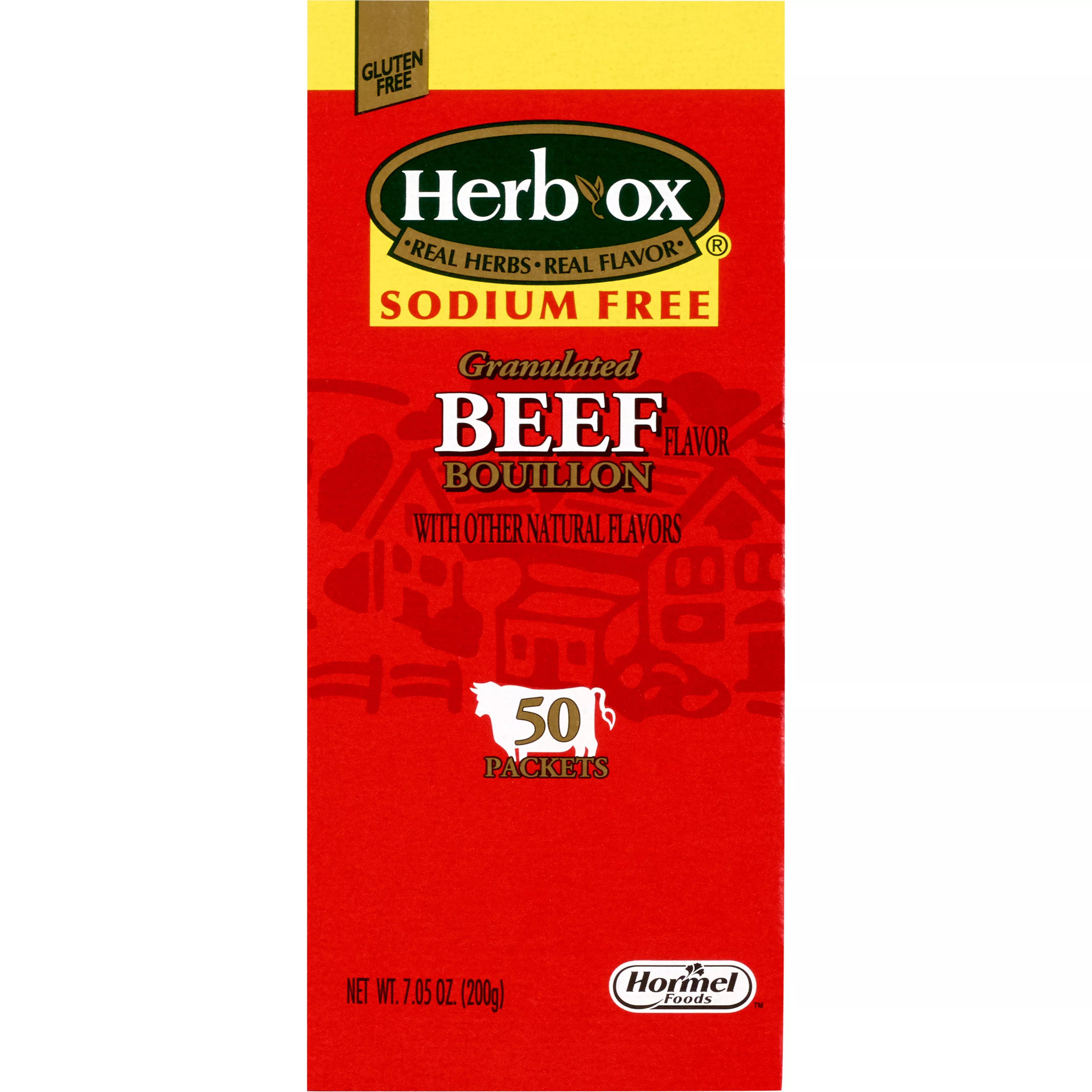 Herb-Ox Beef Bouillon Sodium Free Instant Broth, 1 Case of 300