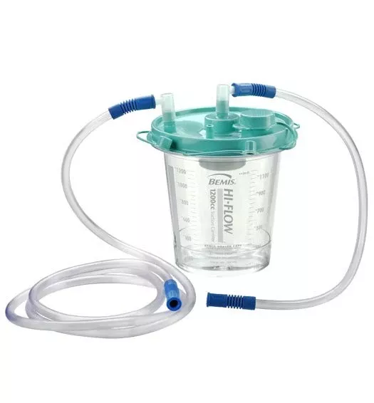 Hi-Flow™ Rigid Suction Canister Kit for use with Bemis Quick-Drain™ Systems, 1200 mL, 1 Each