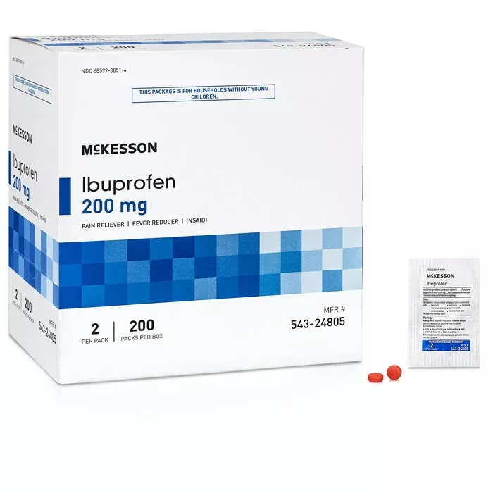 Ibuprofen 200 mg Unit Dose Pain Relief Tablets 200 per Box