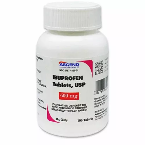 Ibuprofen 600 mg Tablets by Ascend Laboratories 100 Count (RX)