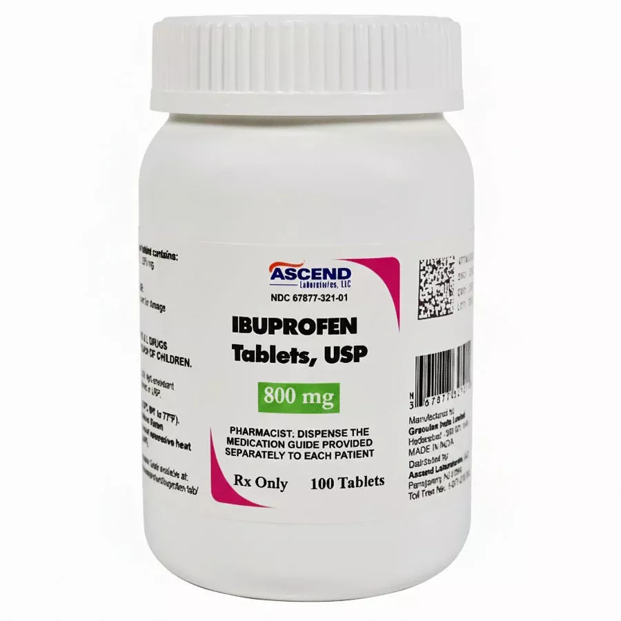 Ibuprofen 800 mg Tablets by Ascend Laboratories 100 Count (Rx)