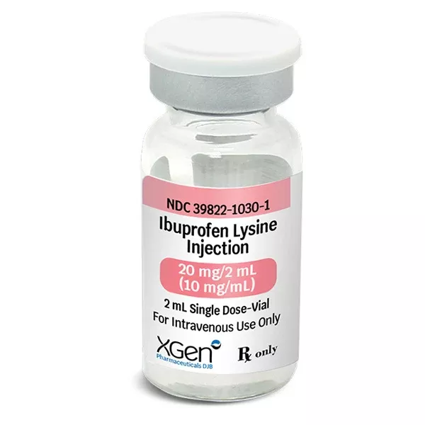 Ibuprofen Lysine Injection 20 mg Per 2 mL (10 mg/mL) Single-Dose (3 Vials) (RX)