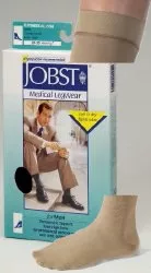 Jobst Compression Socks, Large, White, 1 Pair