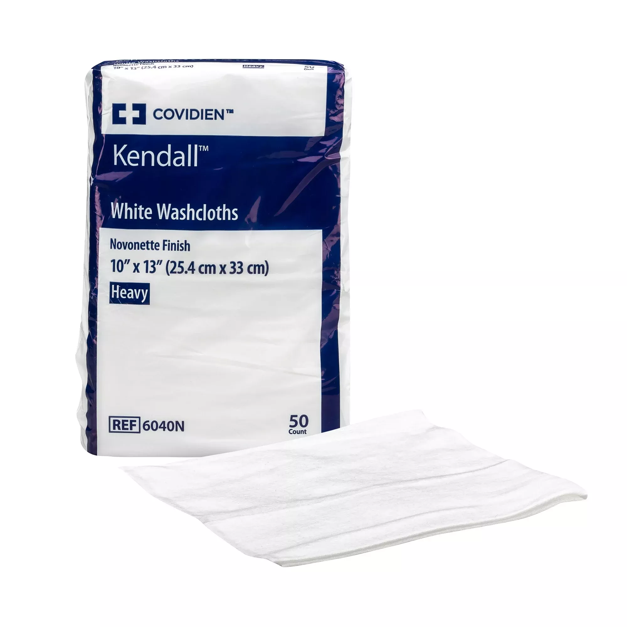 Kendall™ White Washcloth, 10 x 13 Inch, 1 Case of 12
