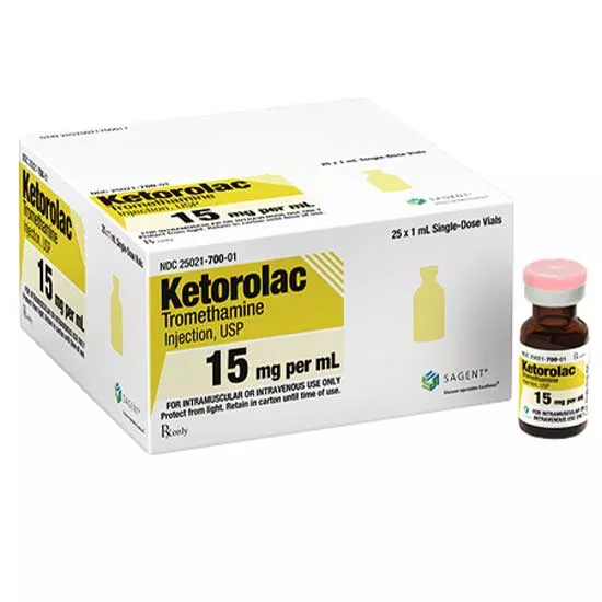 Ketorolac Tromethamine Injection 15 mg Per 1 mL Vials x 25 Pack (Rx)
