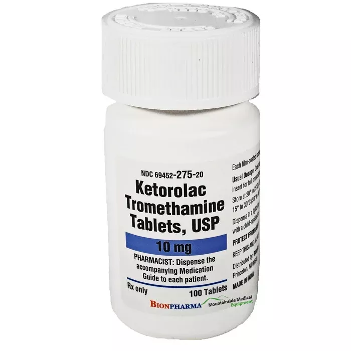 Ketorolac Tromethamine Tablets 10 mg by Biopharma 100 Count Bottle (RX)
