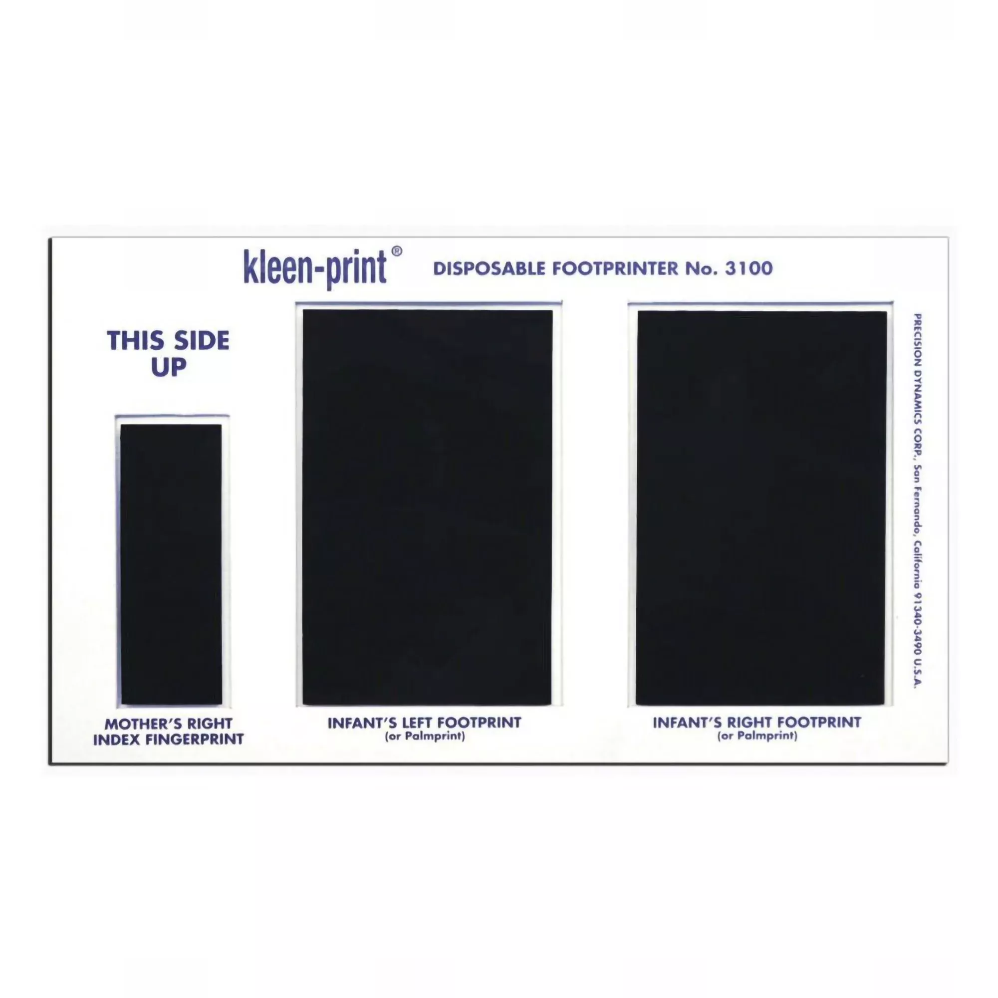 Kleen-Print Footprinter and Thumb Pad, 1 Box of 25
